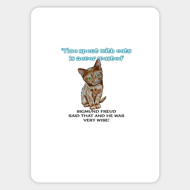 Freud and Cats Sticker by archiesgirl